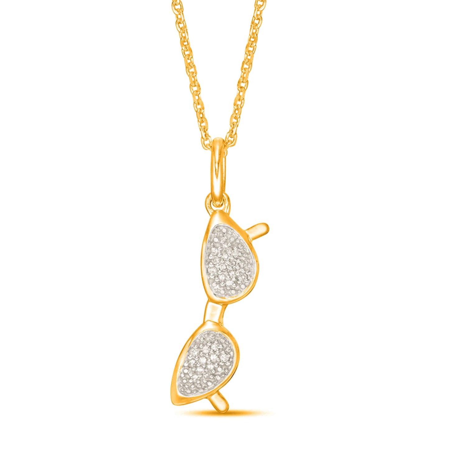 Charming Sunglasses 925 Silver Necklace