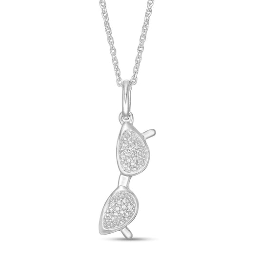 Charming Sunglasses 925 Silver Necklace