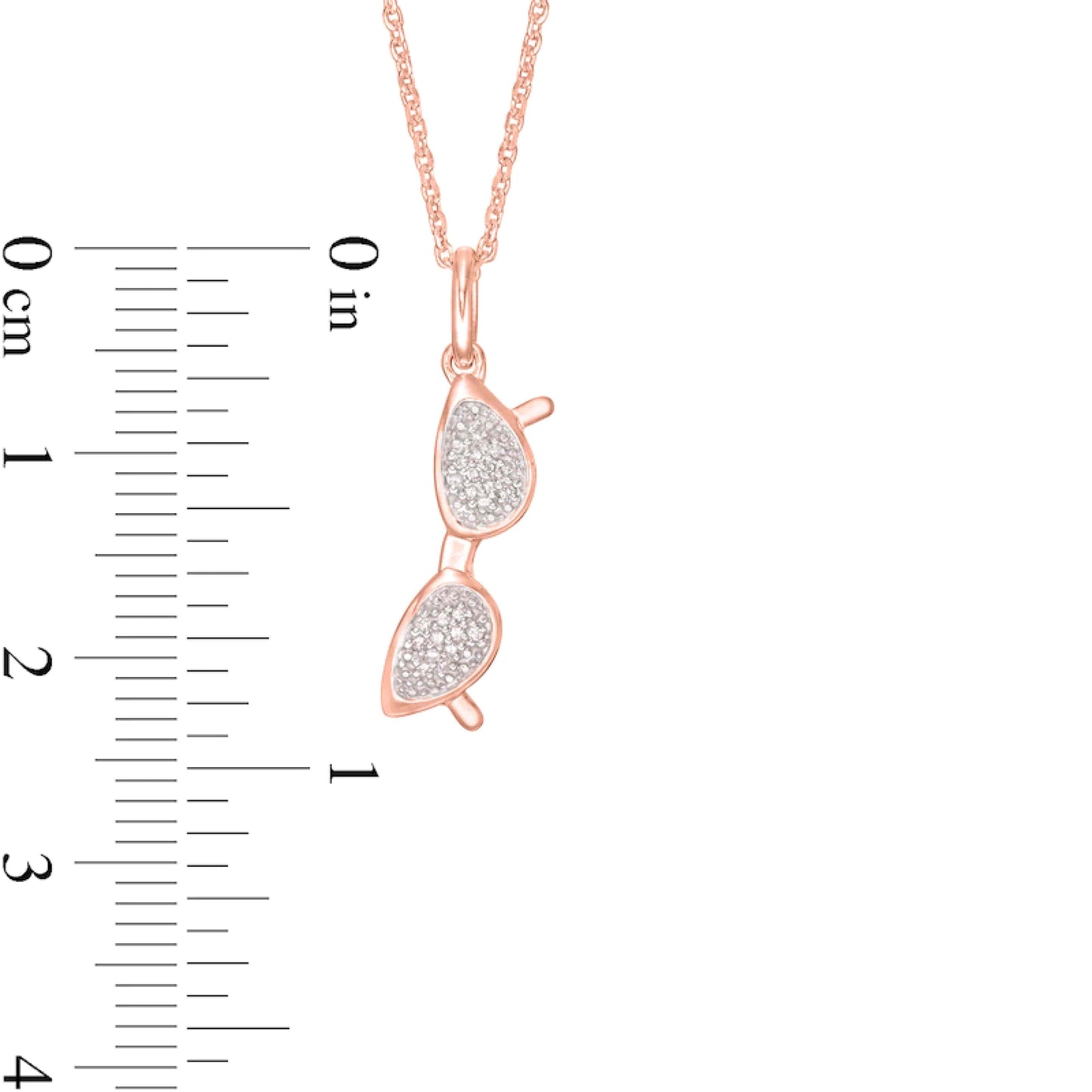 Charming Sunglasses 925 Silver Necklace