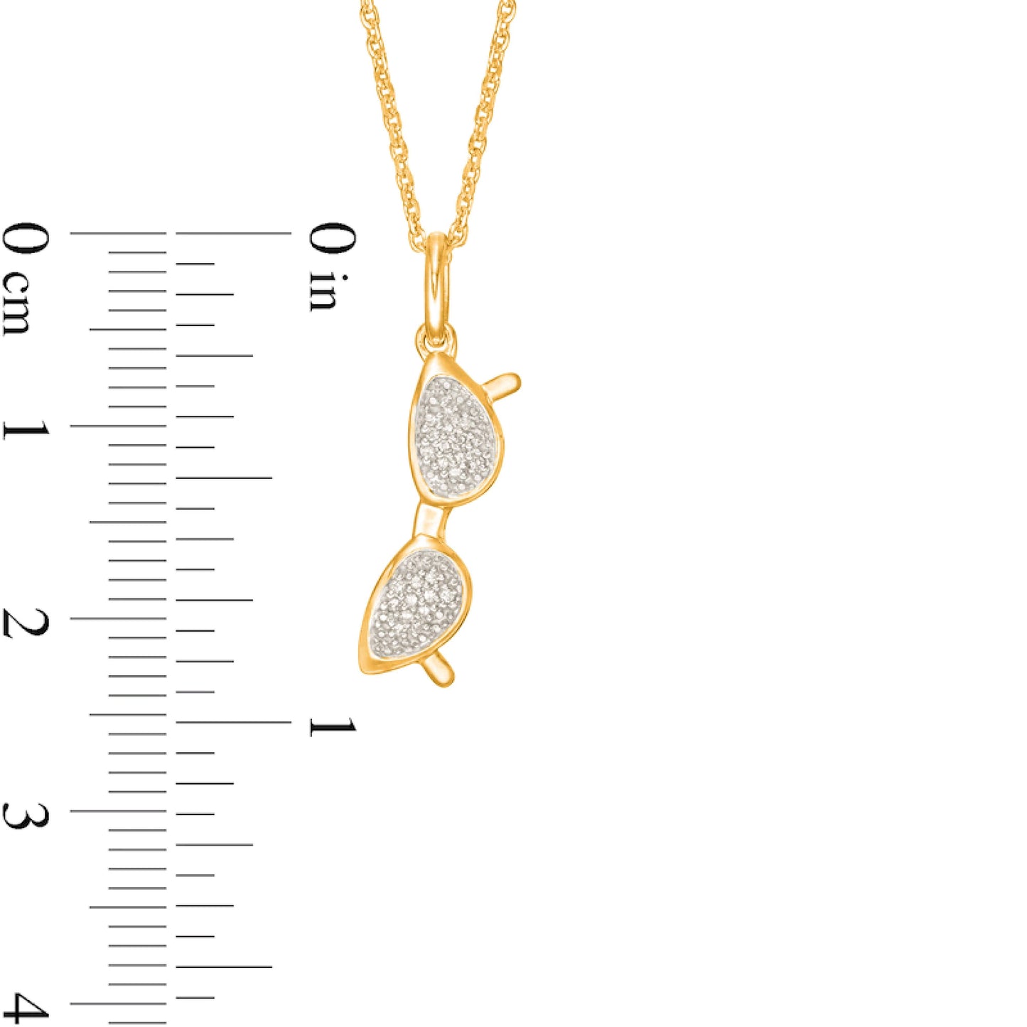 Charming Sunglasses 925 Silver Necklace