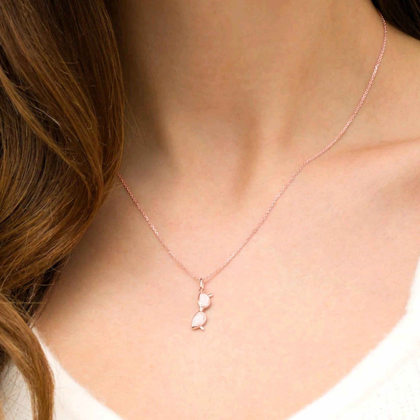 Charming Sunglasses 925 Silver Necklace