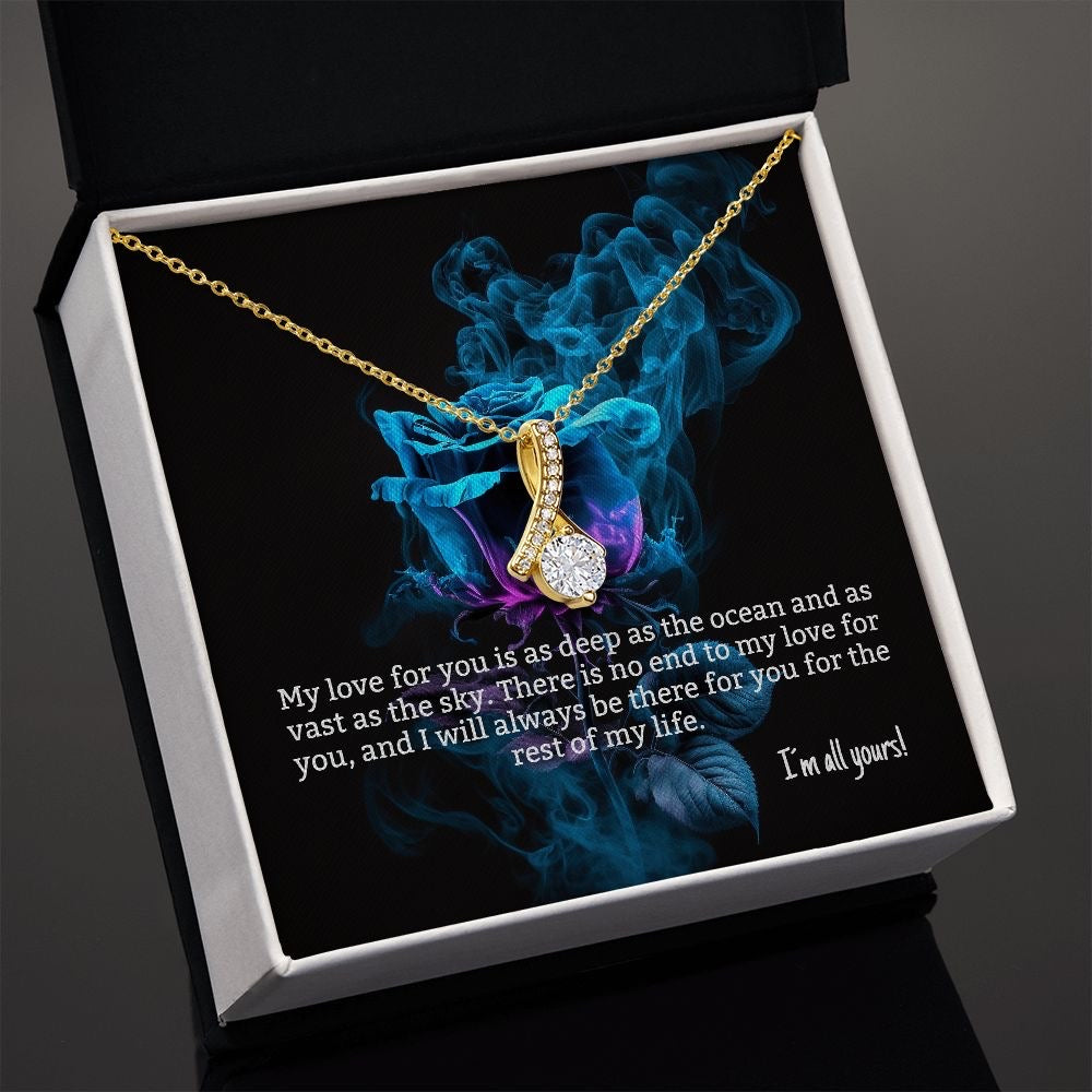 Unique Gift For My Love - Converse Solitaire Necklace