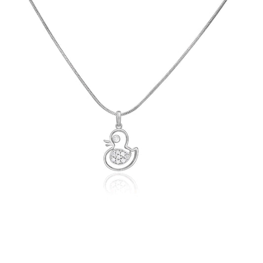 Charming Duck Silver Necklace