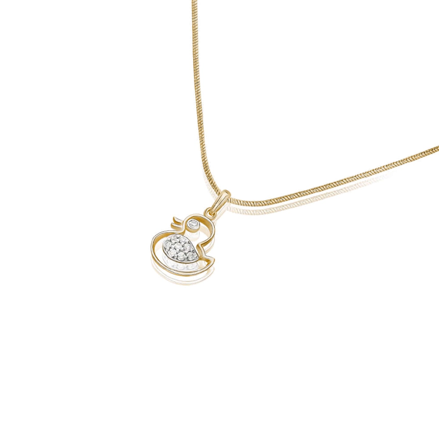 Charming Duck Silver Necklace