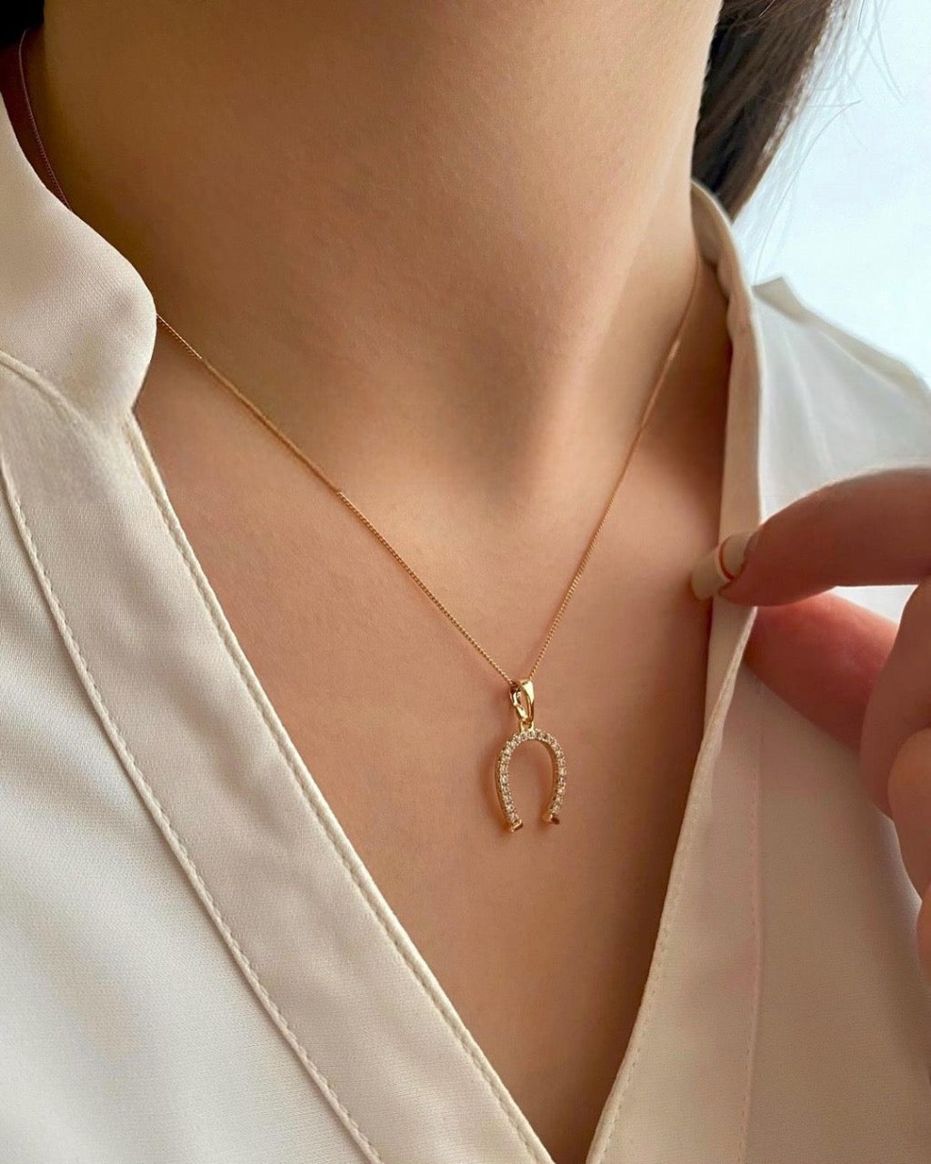 925 Sterling Silver Necklace with Gold Plated