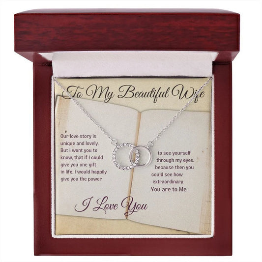 Special Gift For Your Hardworking Wife - Dual Circlet Necklace