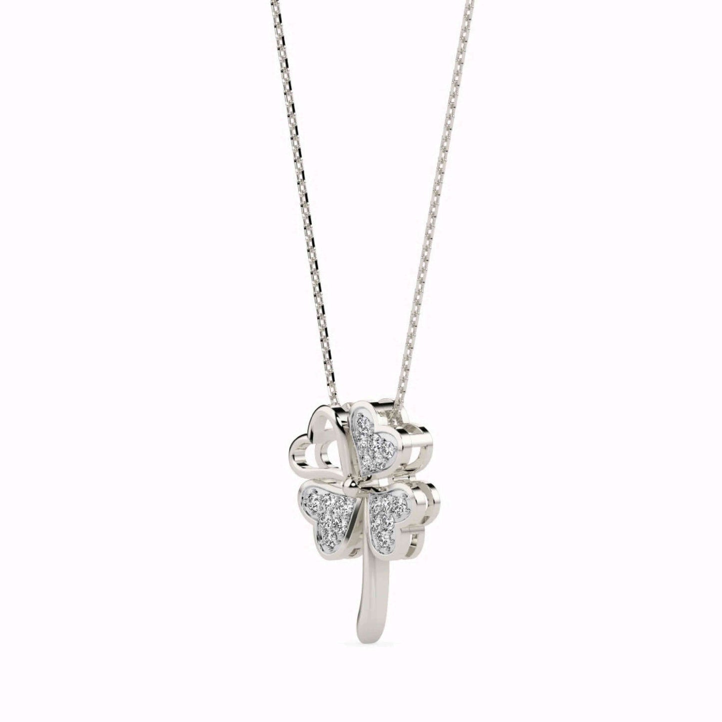 Flower Pure Silver Necklace