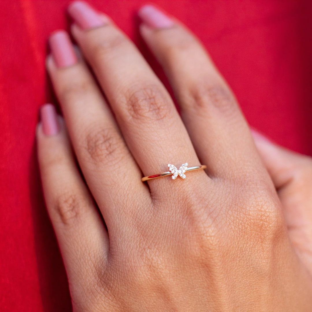 Butterfly Love 925 Sterling Silver Ring - Adjustable Size