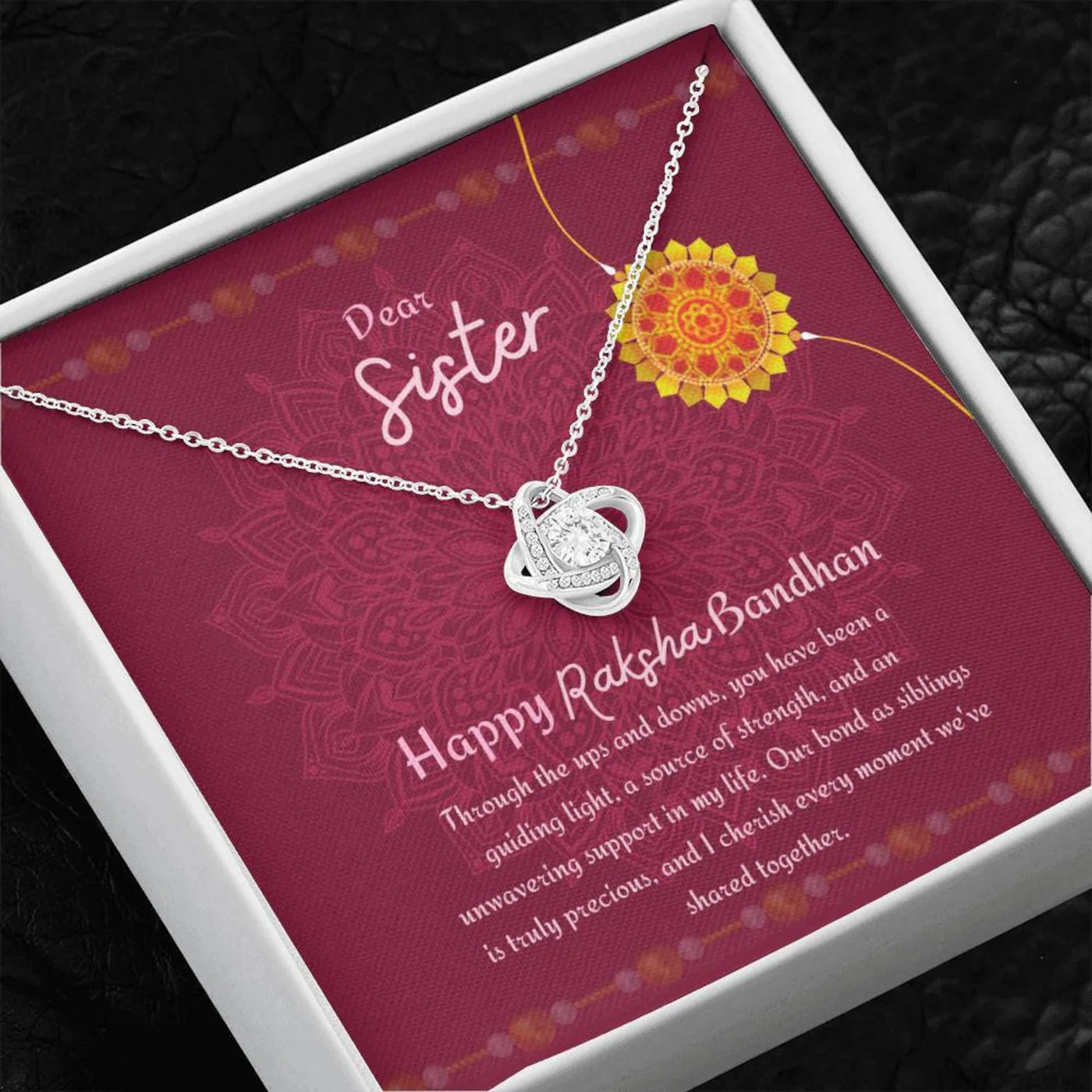 Most Special Rakhi / Raksha Bandhan Gift for Sister 2025 - Pure Silver Necklace Gift