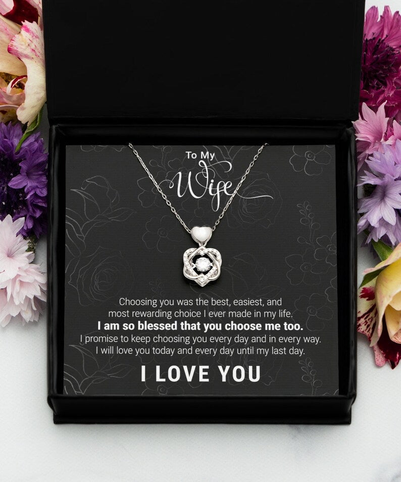 Beautiful Gift To My Lovely Wife - Dancing Heart Necklace