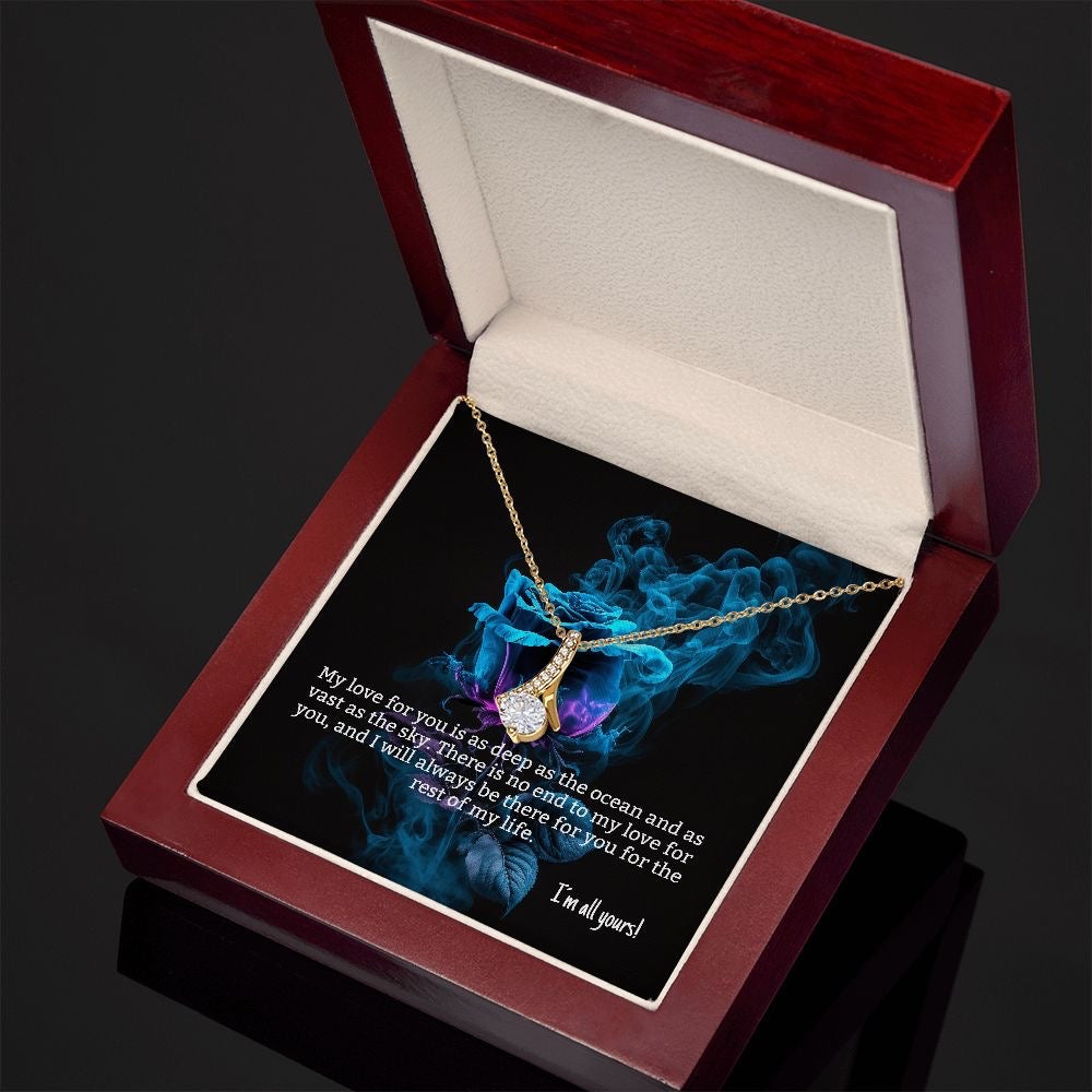 Unique Gift For My Love - Converse Solitaire Necklace