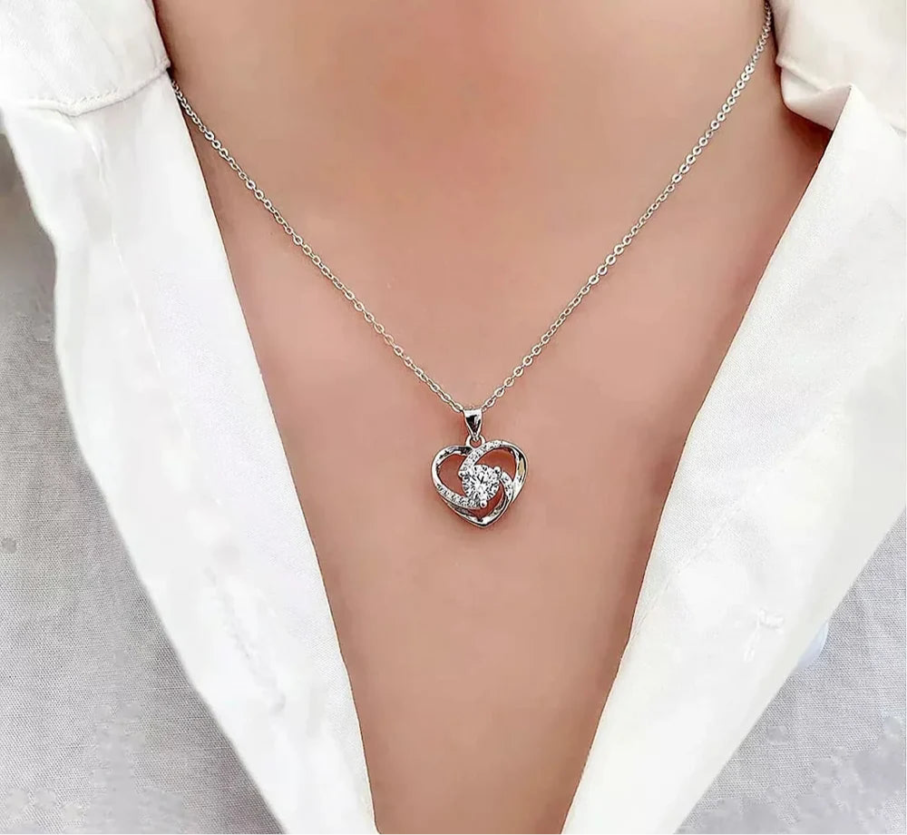 Rose Stem 925 Sterling Silver Necklace Gift Set
