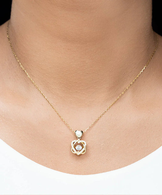 Dancing Heart 925 Silver Necklace
