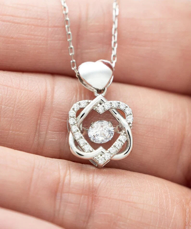 Dancing Heart 925 Silver Necklace