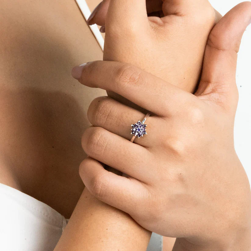 Exotic Flower Ring - 925 Silver