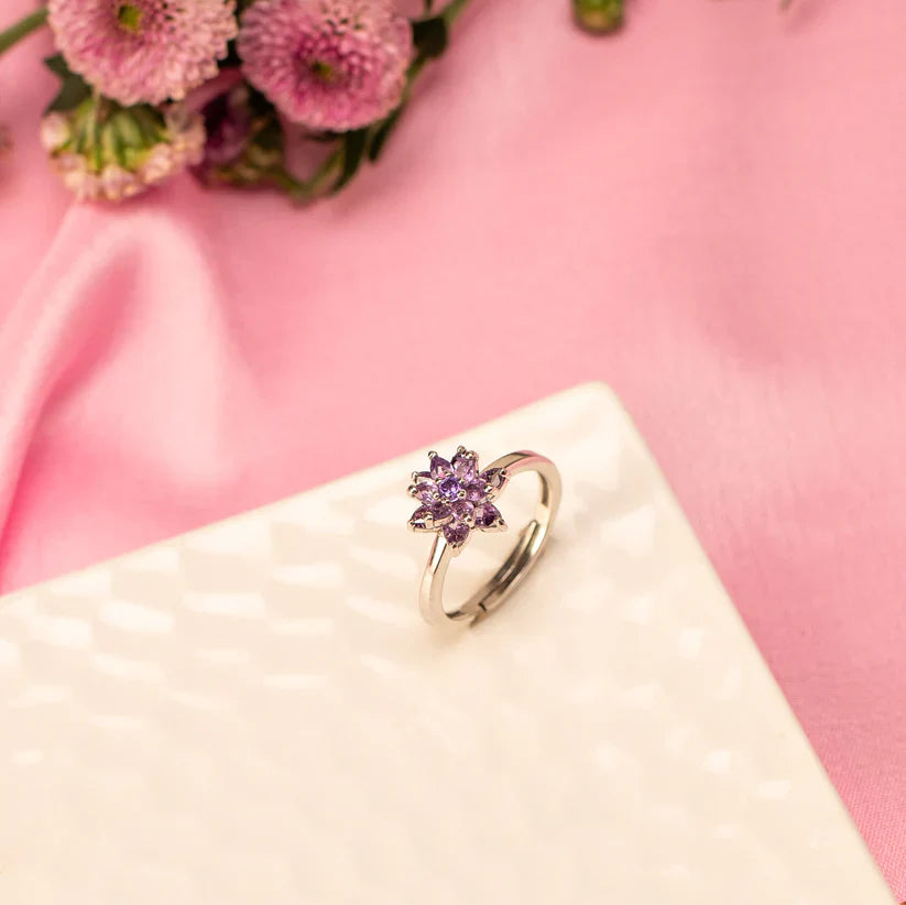 Exotic Flower Ring - 925 Silver