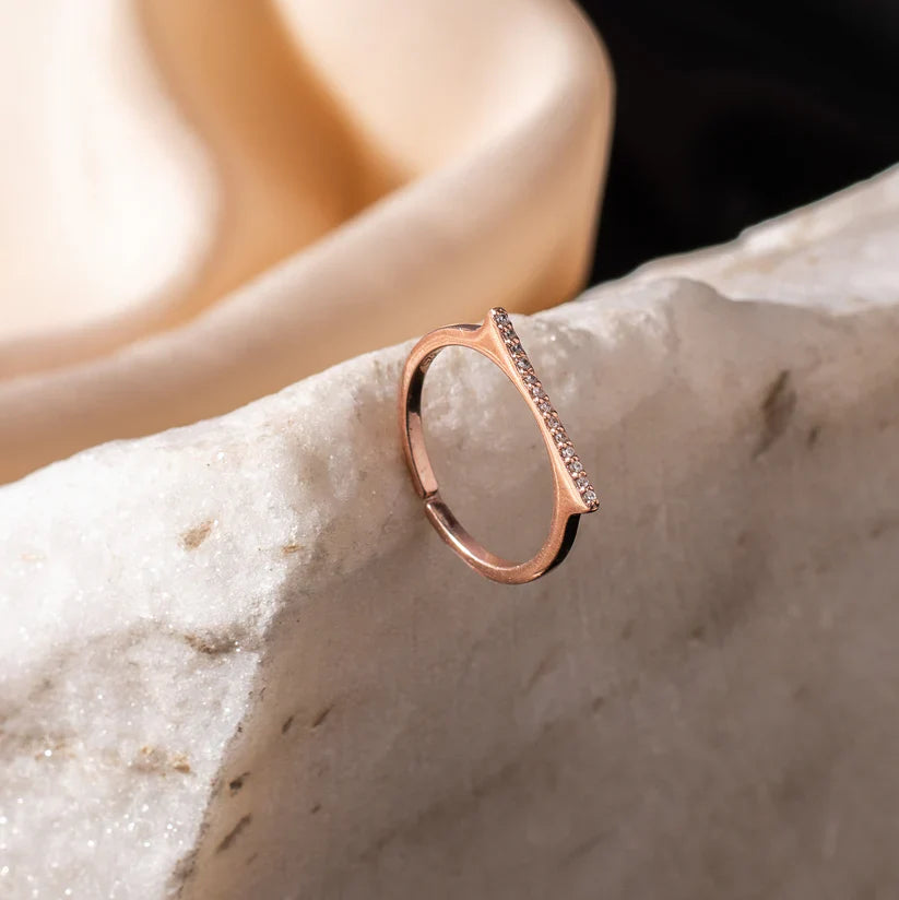 Mini Flat Bar Ring - 925 Silver