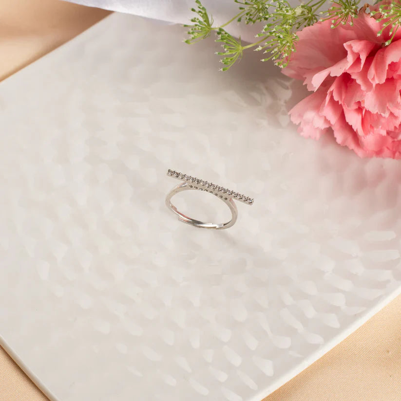 Boujee Flat Bar Ring - 925 Silver
