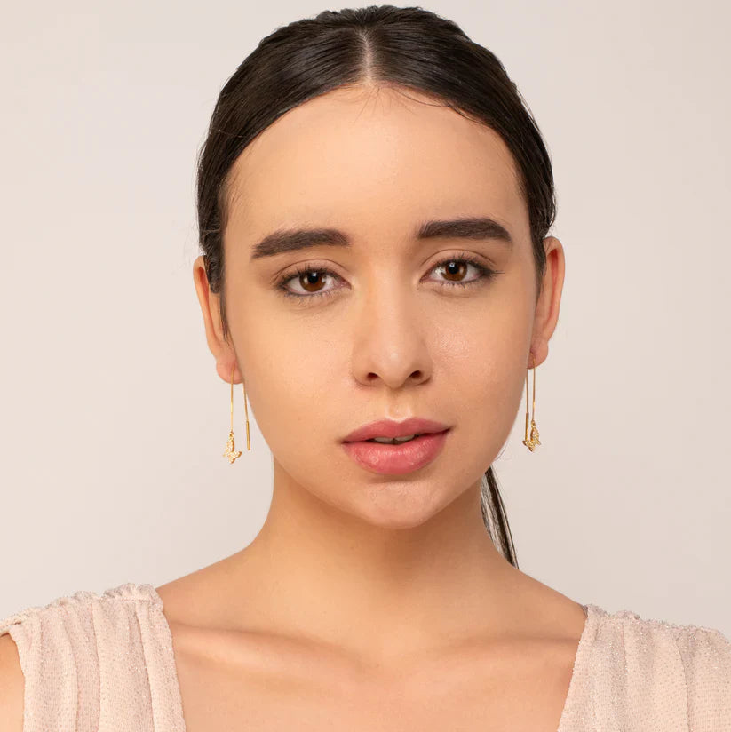 Butterfly Dangler Earrings - 925 Silver