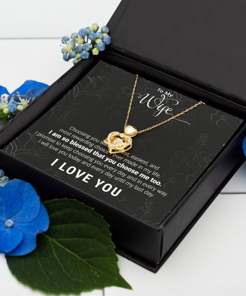 Beautiful Gift To My Lovely Wife - Dancing Heart Necklace
