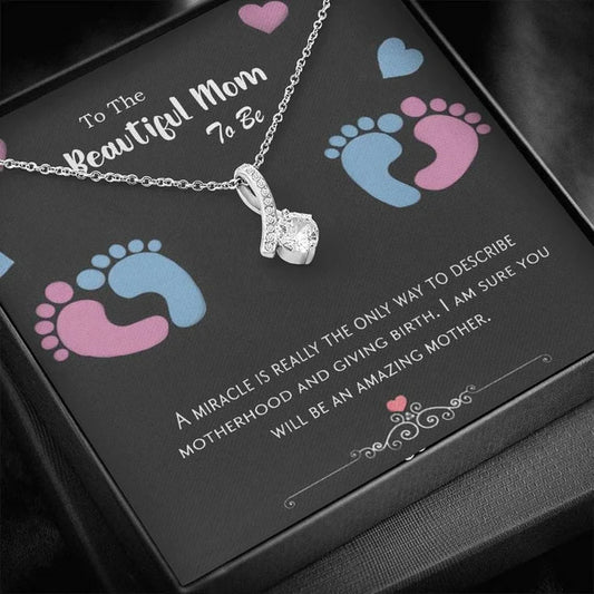 Amazing Gift for Pregnant Woman - Pure Silver Necklace Gift Set