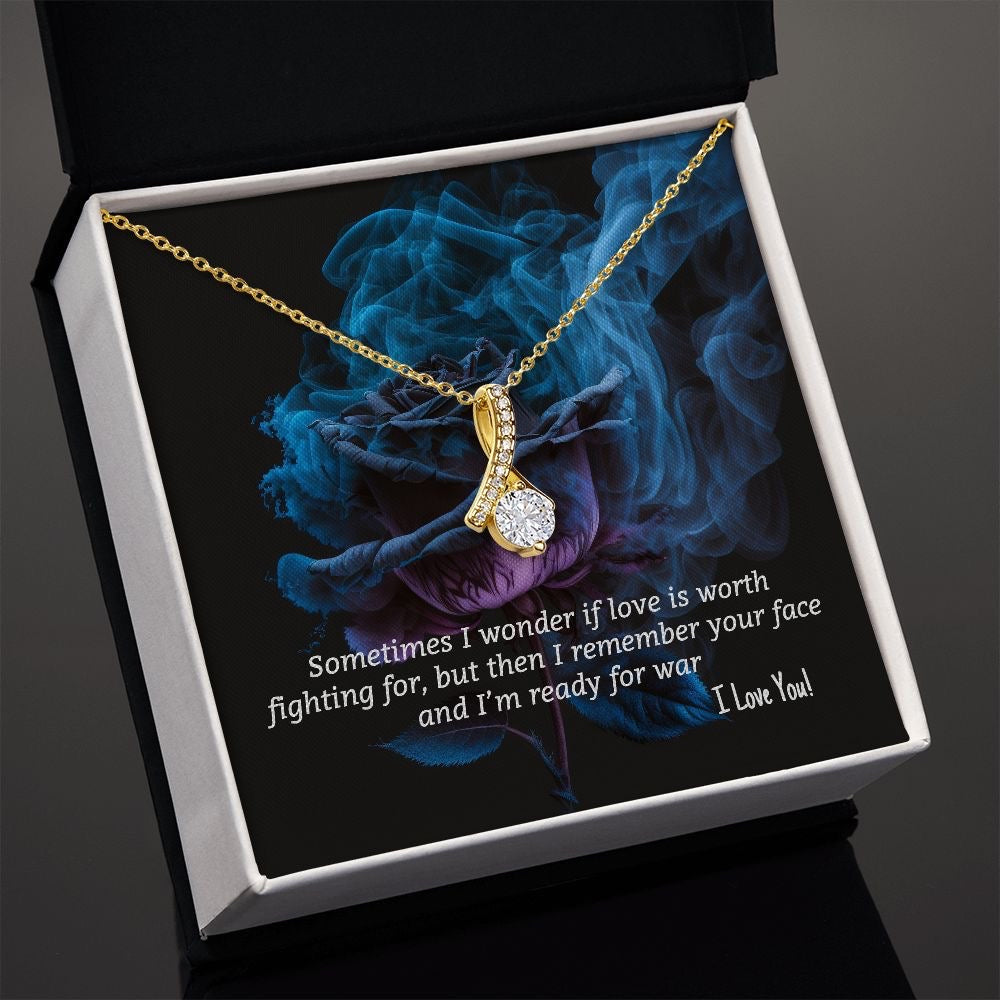 Unique Gift For My Love - Converse Solitaire Necklace