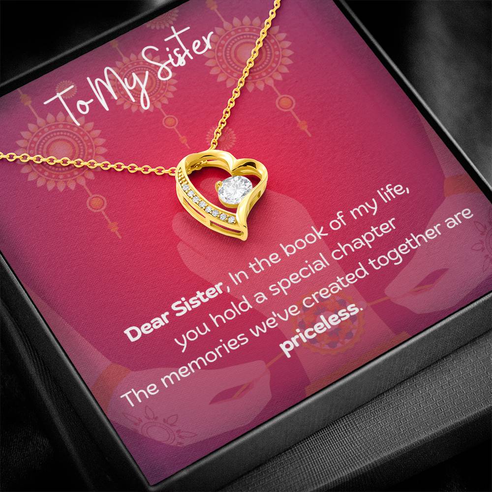 ".You hold a special chapter.." | Top Rakhi Gift For Sister 2025 - 925 Sterling Silver Necklace Gift