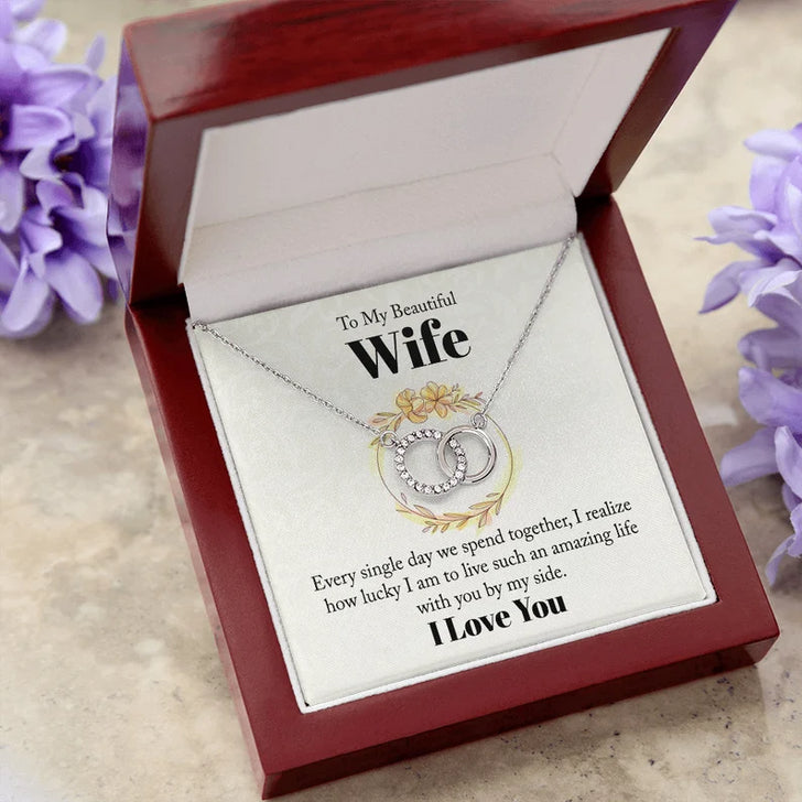 Special Gift For Your Hardworking Wife - Dual Circlet Necklace