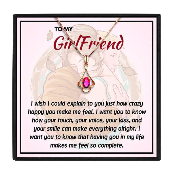 Amazing Gift To My Amazing Girlfriend - Red Stone Necklace