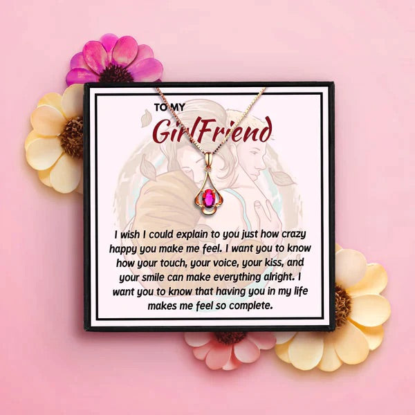 Amazing Gift To My Amazing Girlfriend - Red Stone Necklace