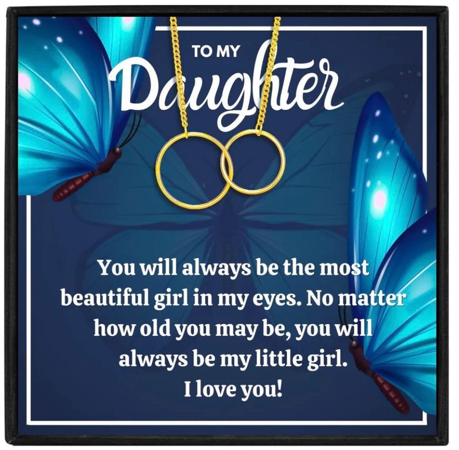 Beautiful Gift To My Beautiful Daughter - Dual Circlet Necklace