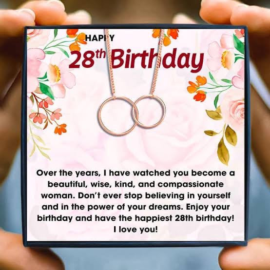 28th Birthday Special Gift - Dual Circlet Necklace