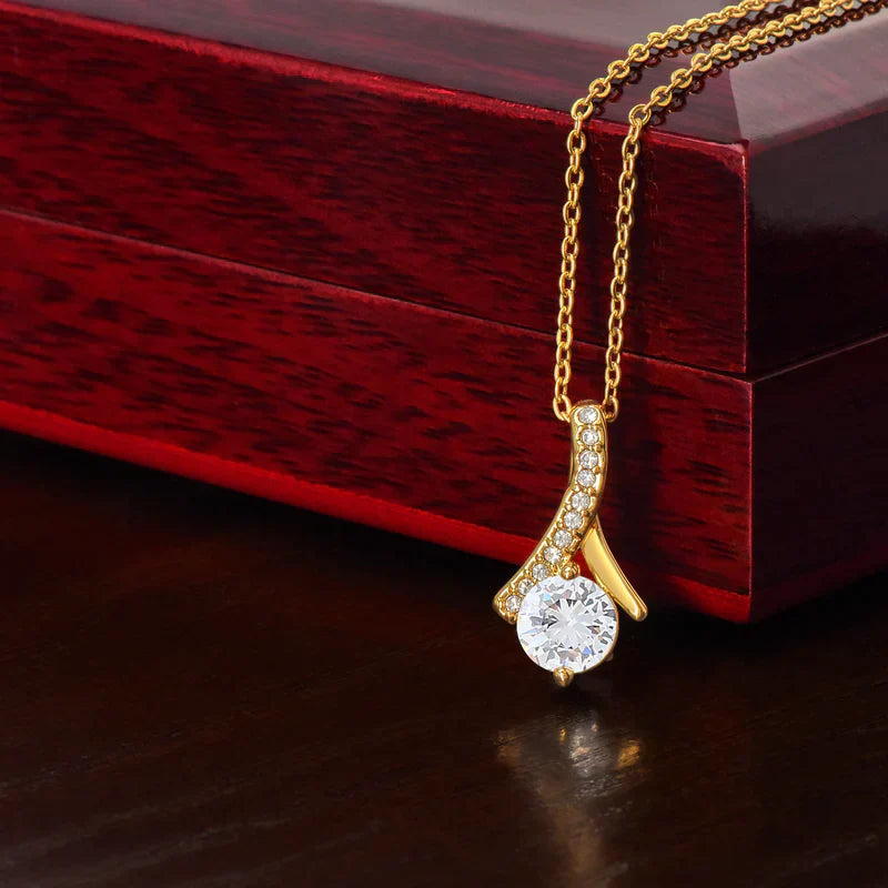 Ribbon Love Sterling Silver Necklace