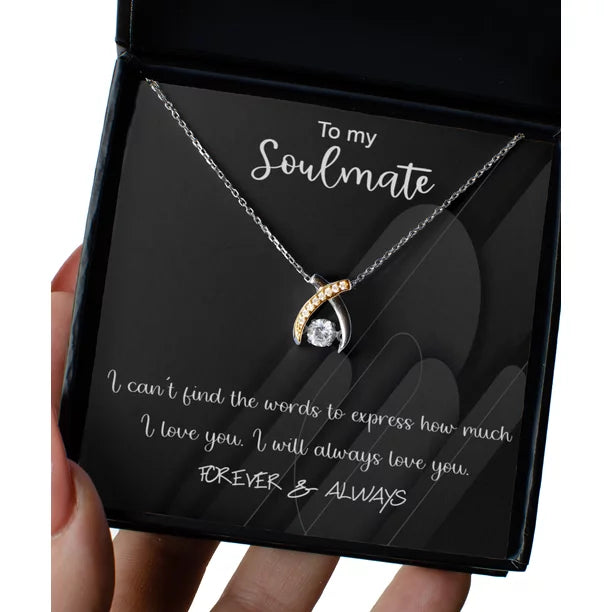 Beautiful Gift To My Soulmate - Wishbone Necklace