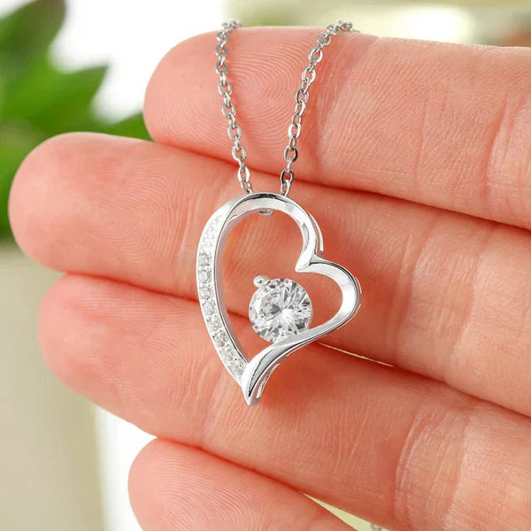 Teddy Box with Love Heart Silver Necklace