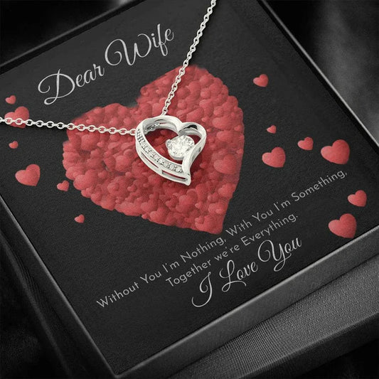 Unique Gift for Dear Wife From Husband- Pure Silver Necklace Gift Set