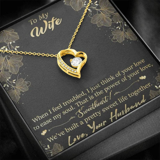 Romantic Gift for Wife Online - 925 Sterling Silver Pendant With Message Card