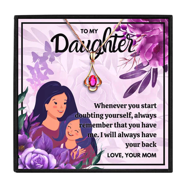 Beautiful Gift To Daddy's Princess - Red Stone Necklace