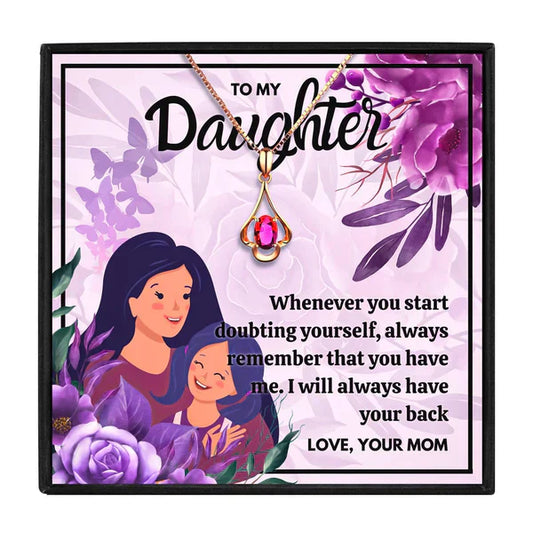 Beautiful Gift To Daddy's Princess - Red Stone Necklace