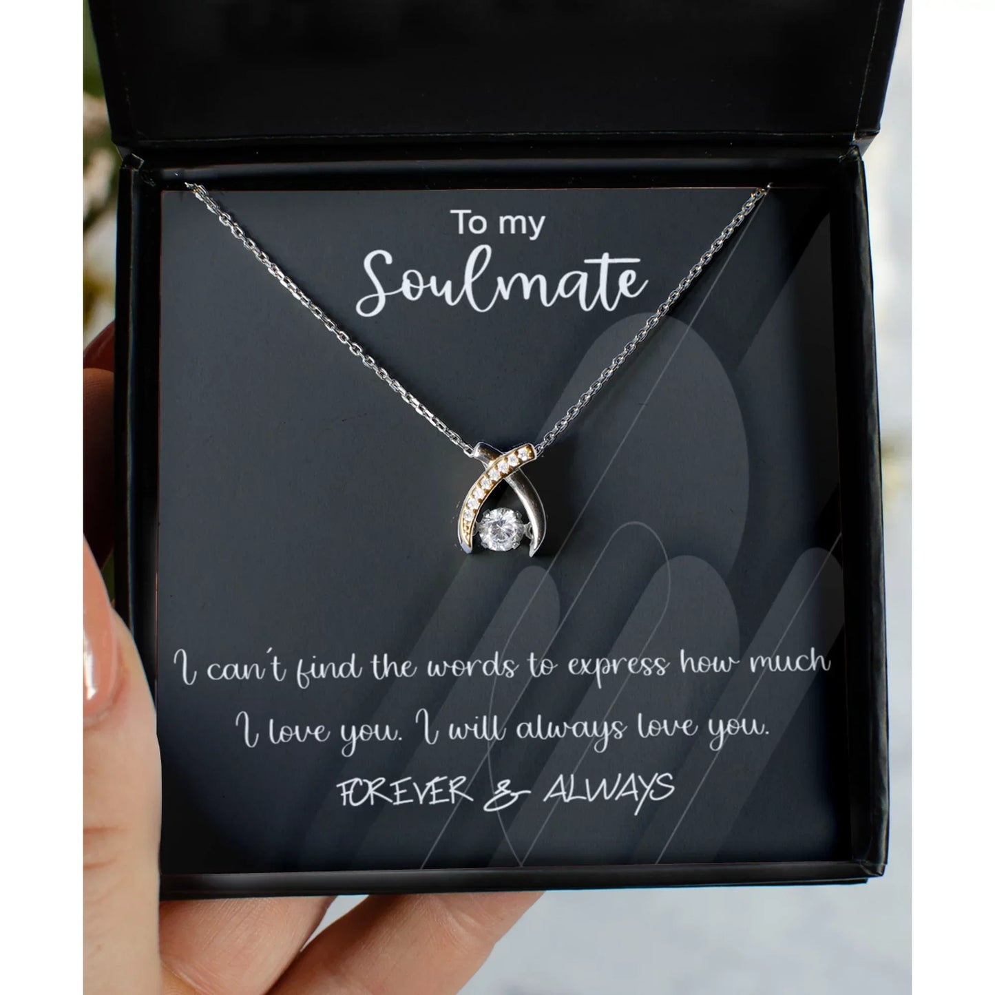 Beautiful Gift To My Soulmate - Wishbone Necklace
