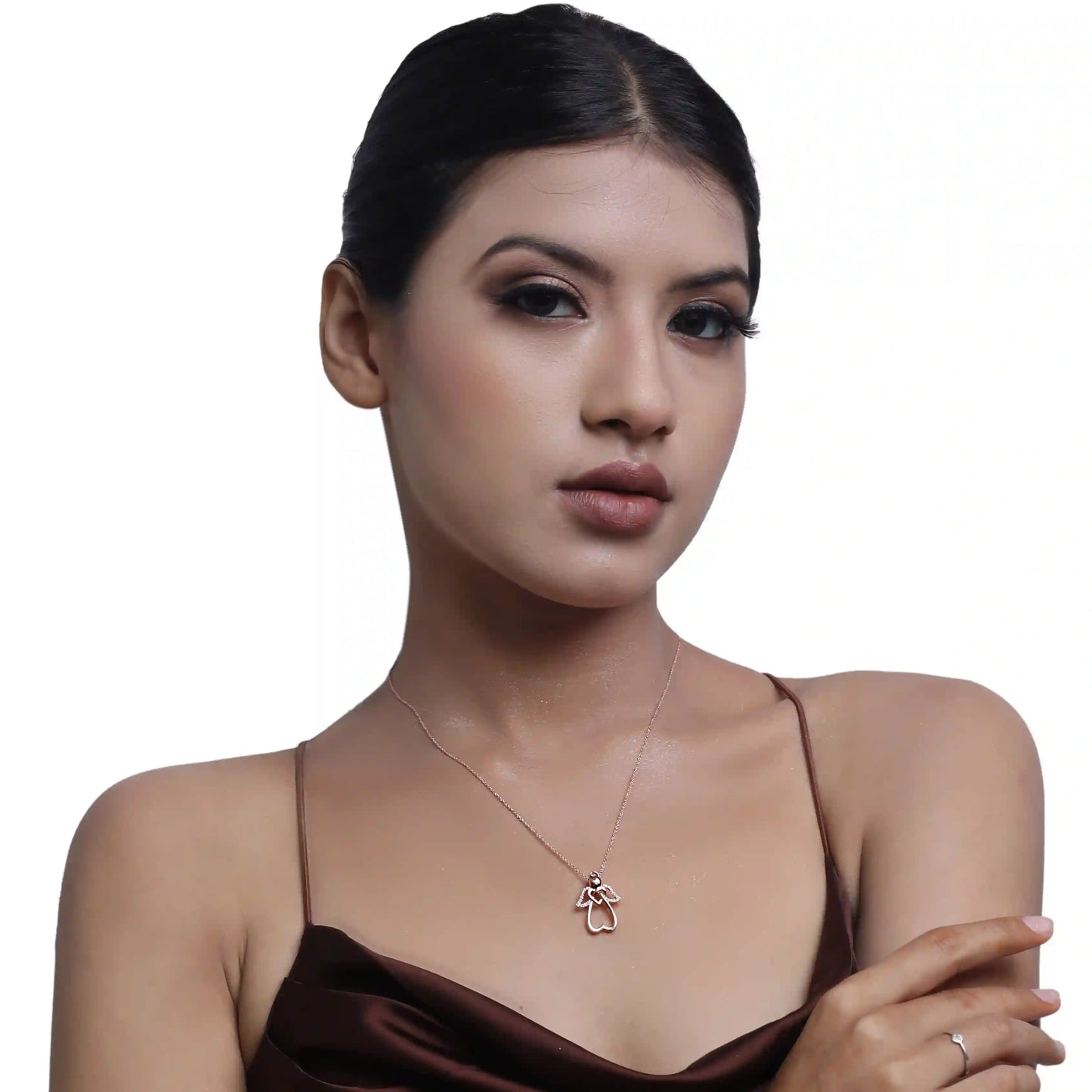 Angel's Life Cubic Zirconia 925 Silver Necklace