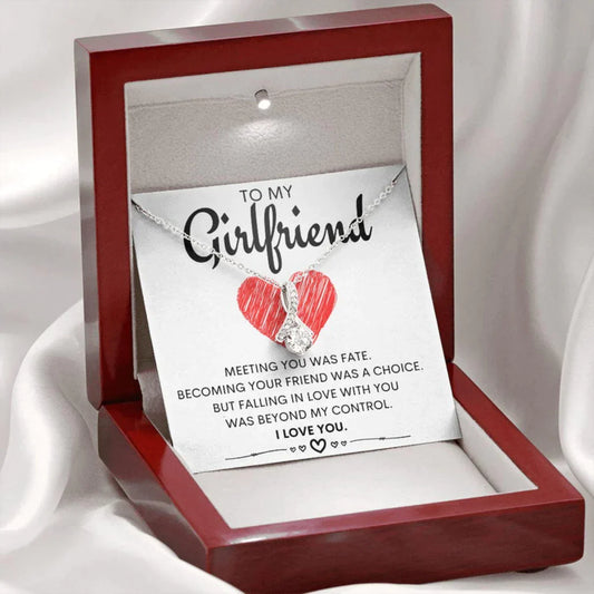 Unique Gift For Girlfriend - Ribbon Love Necklace