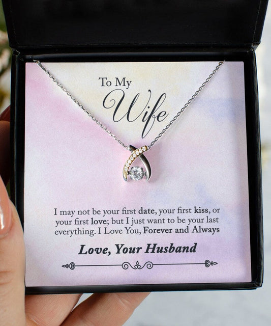 Unique & Special Gift To My Better Half ( Wife ) - Wishbone Necklace