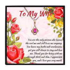 Beautiful Gift To My Lovely Wife - Red Stone Necklace