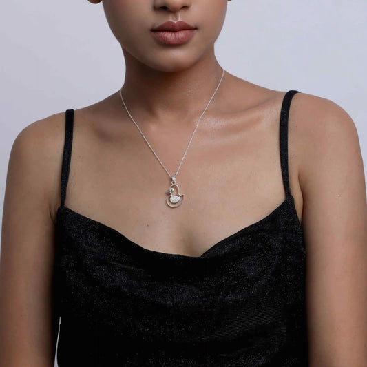 Charming Duck Silver Necklace