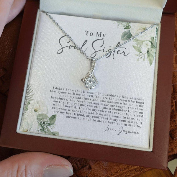 Unique Gift For Sister - Converse Solitaire Necklace