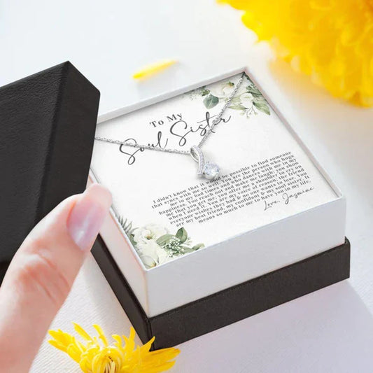 Unique Gift For Sister - Converse Solitaire Necklace