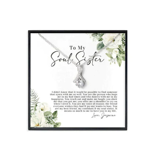 Unique Gift For Sister - Converse Solitaire Necklace