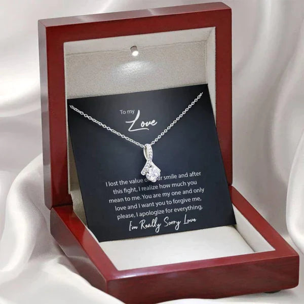 For Your Loved Ones - Ribbon Love Necklace
